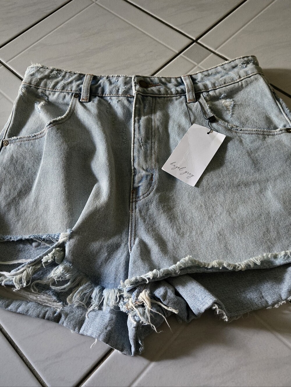NWT Rolla's Dusters High Rise Slim Cutoff Jean Shorts Light Blue 27